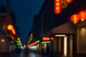 91电影首页主推横版剧照：雨夜的港口灯塔与停泊的巡逻船