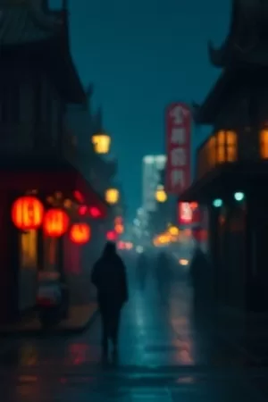 《纸鸢与汽笛》竖版剧照：工业烟囱旁飞扬的红色纸鸢