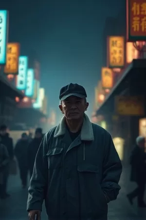 《拾光者说》竖版剧照：旧物修复师手持放大镜查看胶片