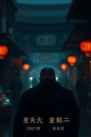 《逆流的钟摆》竖版海报：逆时针转动的落地钟与半开的门