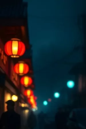 《云端剧场》竖版剧照：天台露天银幕前的塑料折叠椅